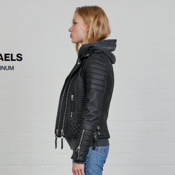 Boda Skins Women's Quilted Black Leather Jacket - Picture 8 of 8